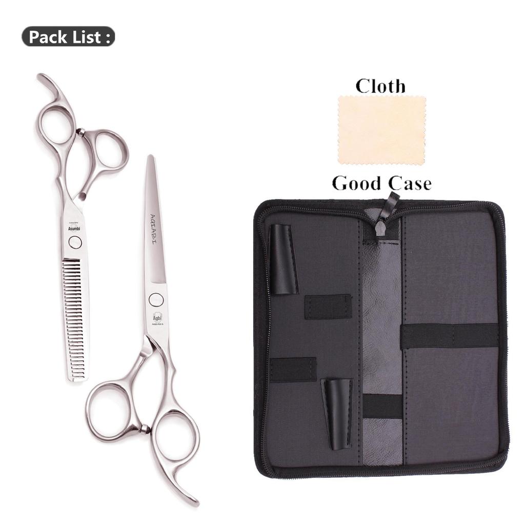 Professional Japanese Steel Hairdressing Scissors & Thinning Shears Set for Seamless Cuts & Bang Trimming