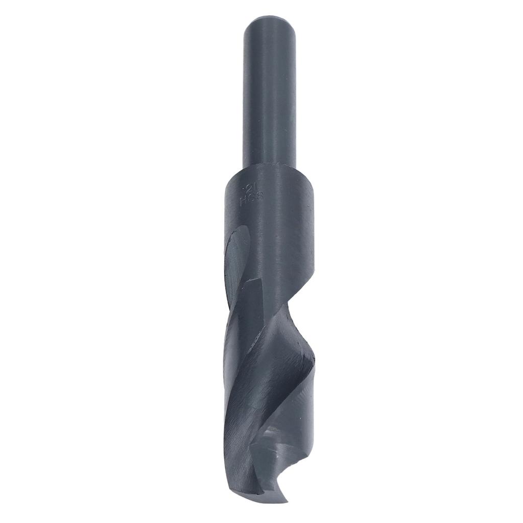Twist Drill Bit High Speed Steel 12in Straight Shank 21mm Blade Drilling Tool Black