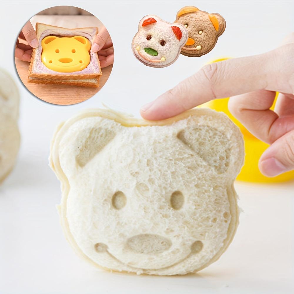 

1pc Cute Bear-Shaped Sandwich Cutter - DIY Cartoon Bread Mold for Youngsters, Food-Safe Plastic Kitchen Gadget Bear Bread Mold