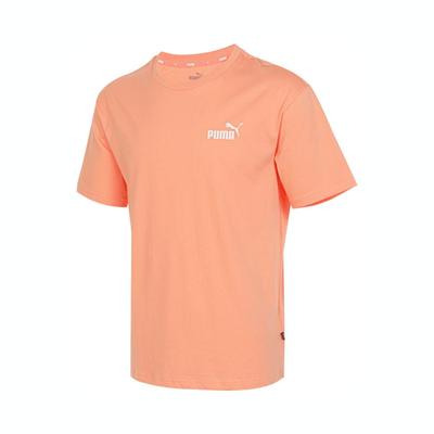 Round Neck Simple Versatile Casual Sports Short Sleeve T-Shirt Men Tops Orange 677340-28