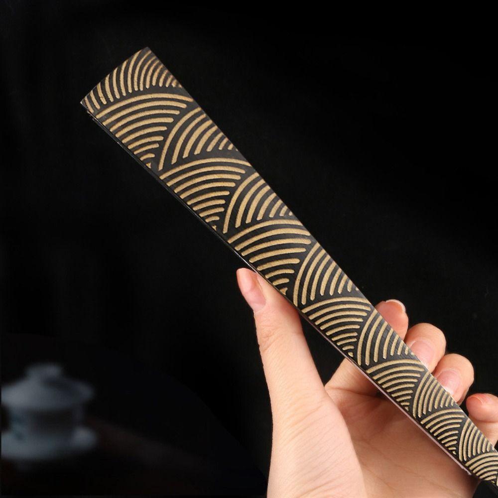 Sprinkled Gold Antique-style Folding Fan Carved Men Hand Fan Portable Decorative Fan  Crafts