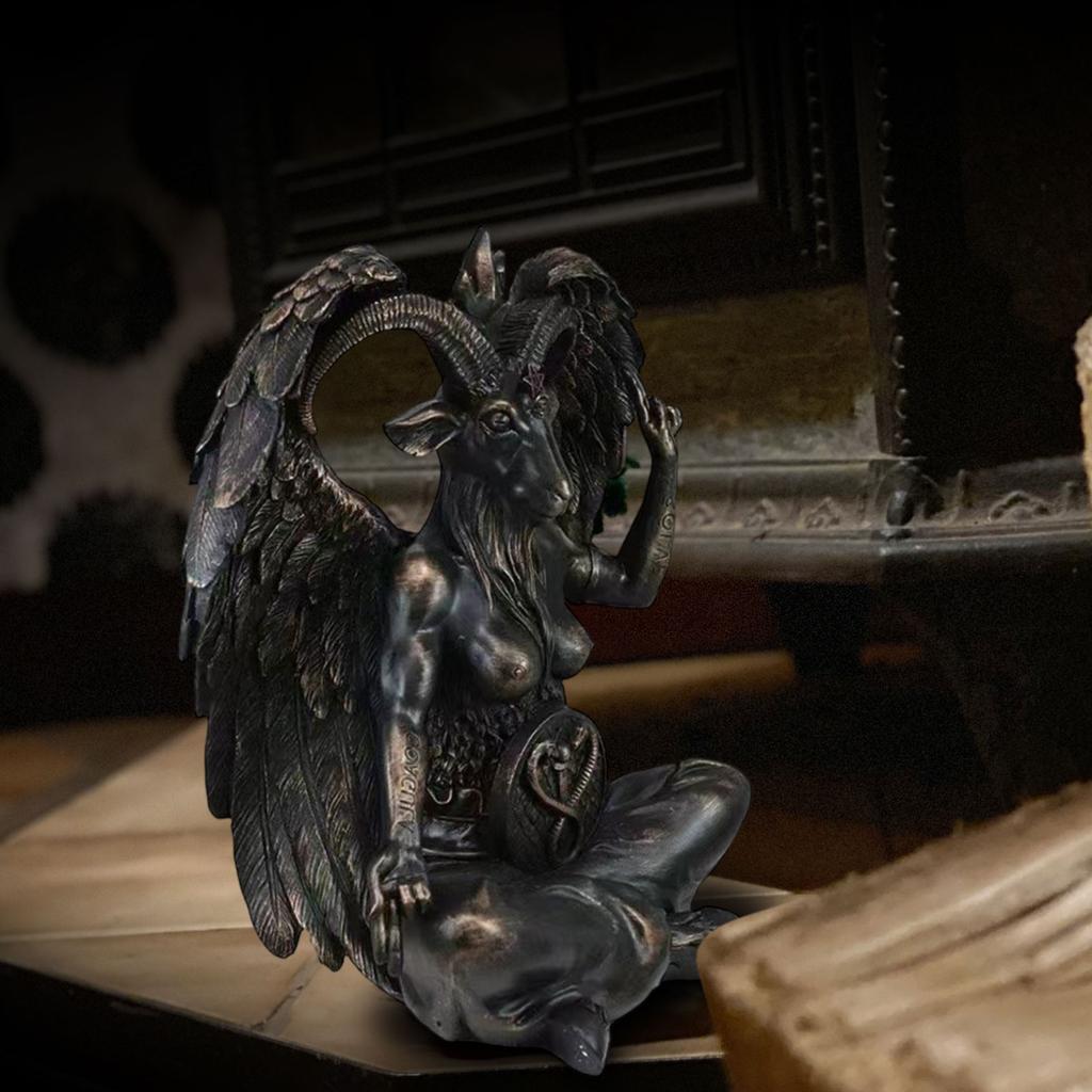 Statue Sculpture Ornament, Statue Decoration Ornament, Home Belief Deity Black Satan Ornament
