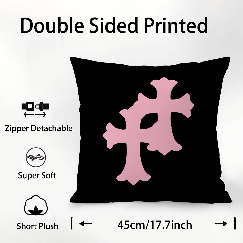Fashion Hearts Art Pillow Case Square Double‑Sided Print Cushion Case For Sofa Home Bedchamber Decor Gift