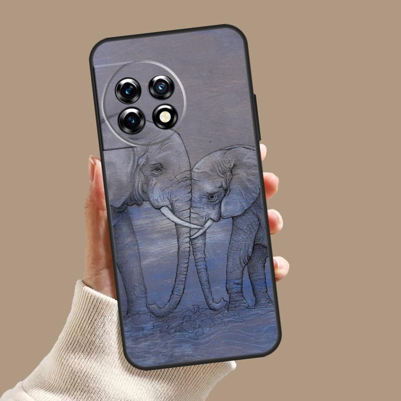 Cute Elephant Case For OnePlus Nord CE 3 Lite CE4 2 2T N10 N20 N30 OnePlus 12 11 9 10 Pro 8T 10T 12R Cover