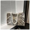 Casual Stylish Yet Canvas Tote Bag With Beautiful Letter Prints And Soft Structure Medium