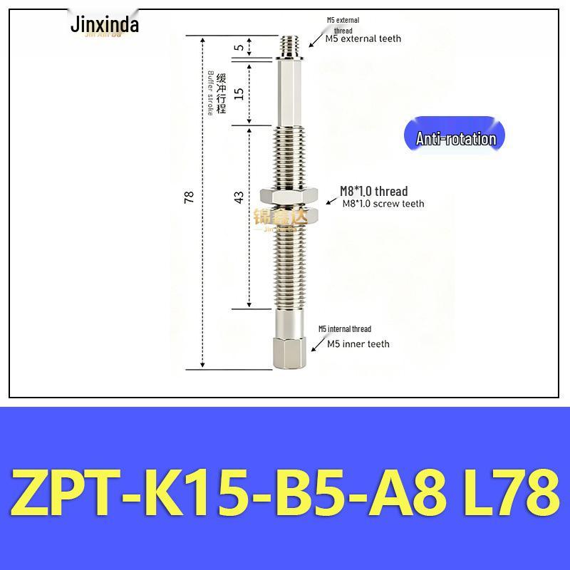 ZPT Vacuum Suction Cup Mini Fitting: Industrial Pneumatic Flat/Pointed Head Anti-Rotation Robotic Arm Holder.