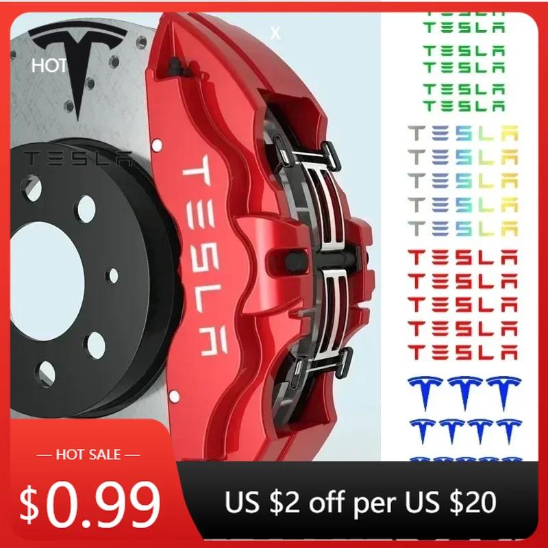 Car Sticker Tesla Car Brake Caliper Handle Sticker for Tesla Model X S Y 3 P75D P85D P90D P100D Roadster Films Side Fender Windo