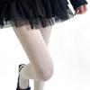 Women's Ribbed Cotton Tights with Flower Pattern High Elasticity Warmth Semi Opaque Pantyhose Slimming Leggings Hosiery