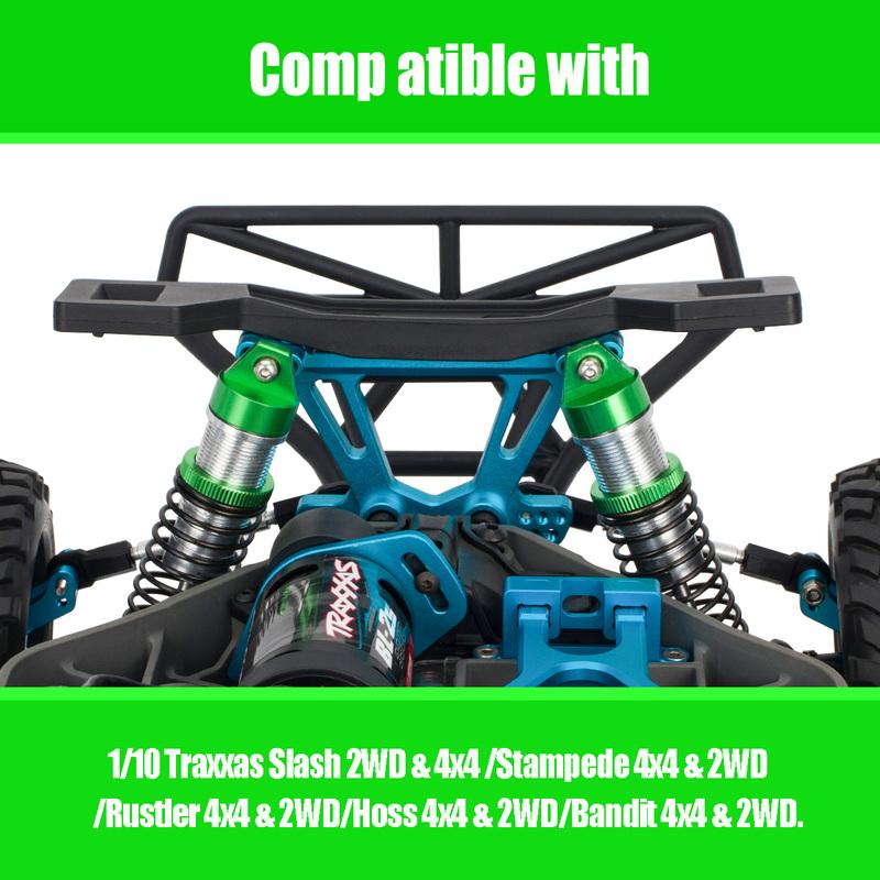 Aluminum Alloy Shock Absorber Set for 1/10 Traxxas Slash 4x4 2WD Rustler VXL Stampede RC Car Upgrade Parts – Front & Rear