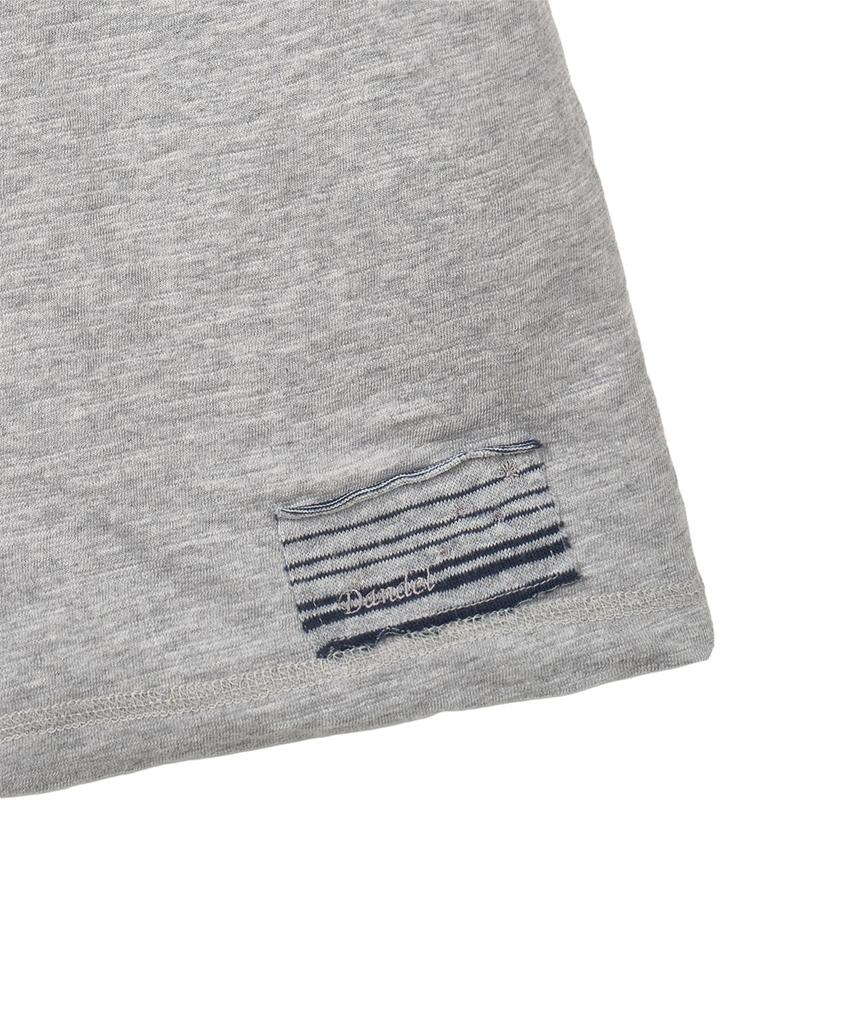 Dandel Dd Reversible Stripe Pocket Tee (Grey)