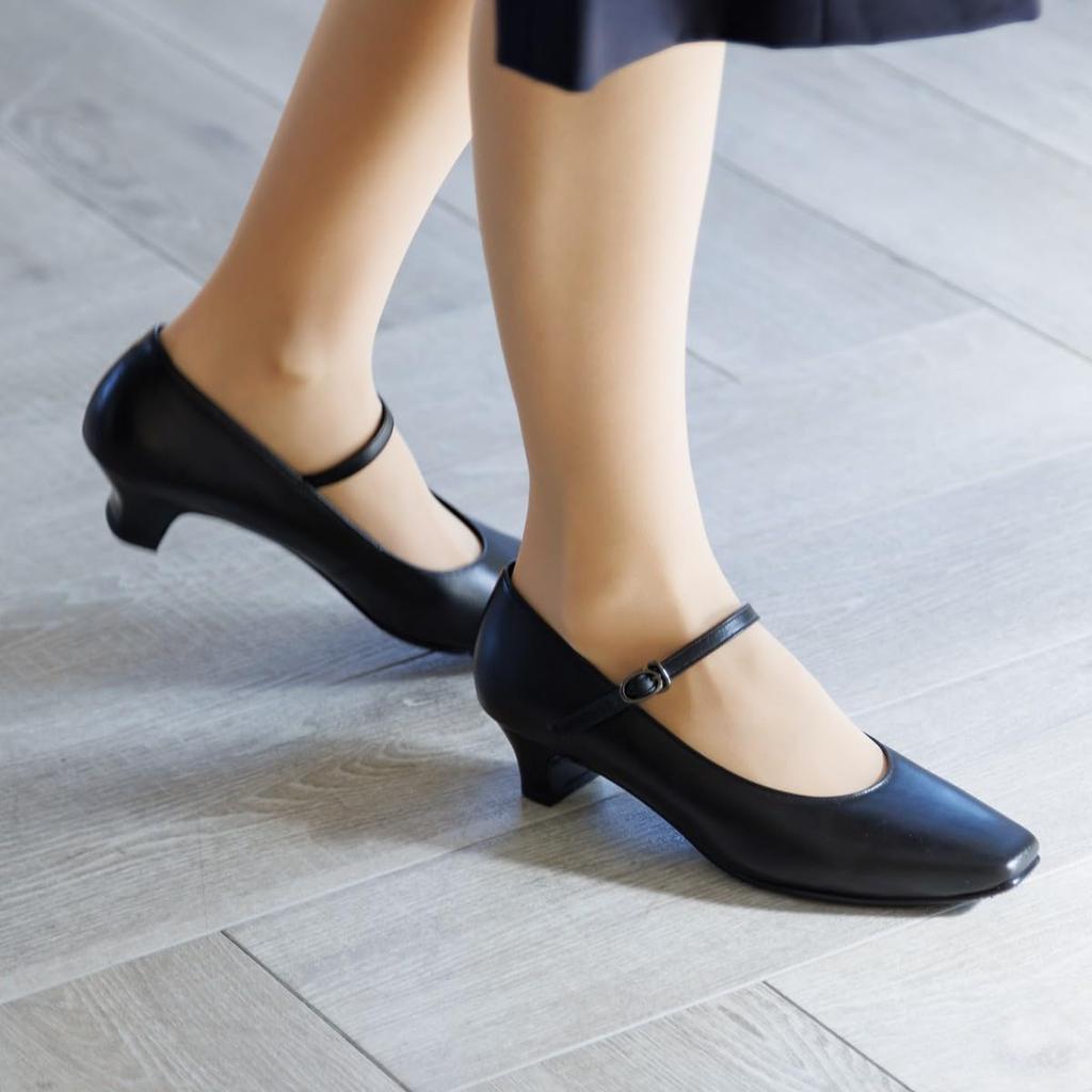 Himiko 3.5cm Heel Strap Black Pumps / 600005 Black 250