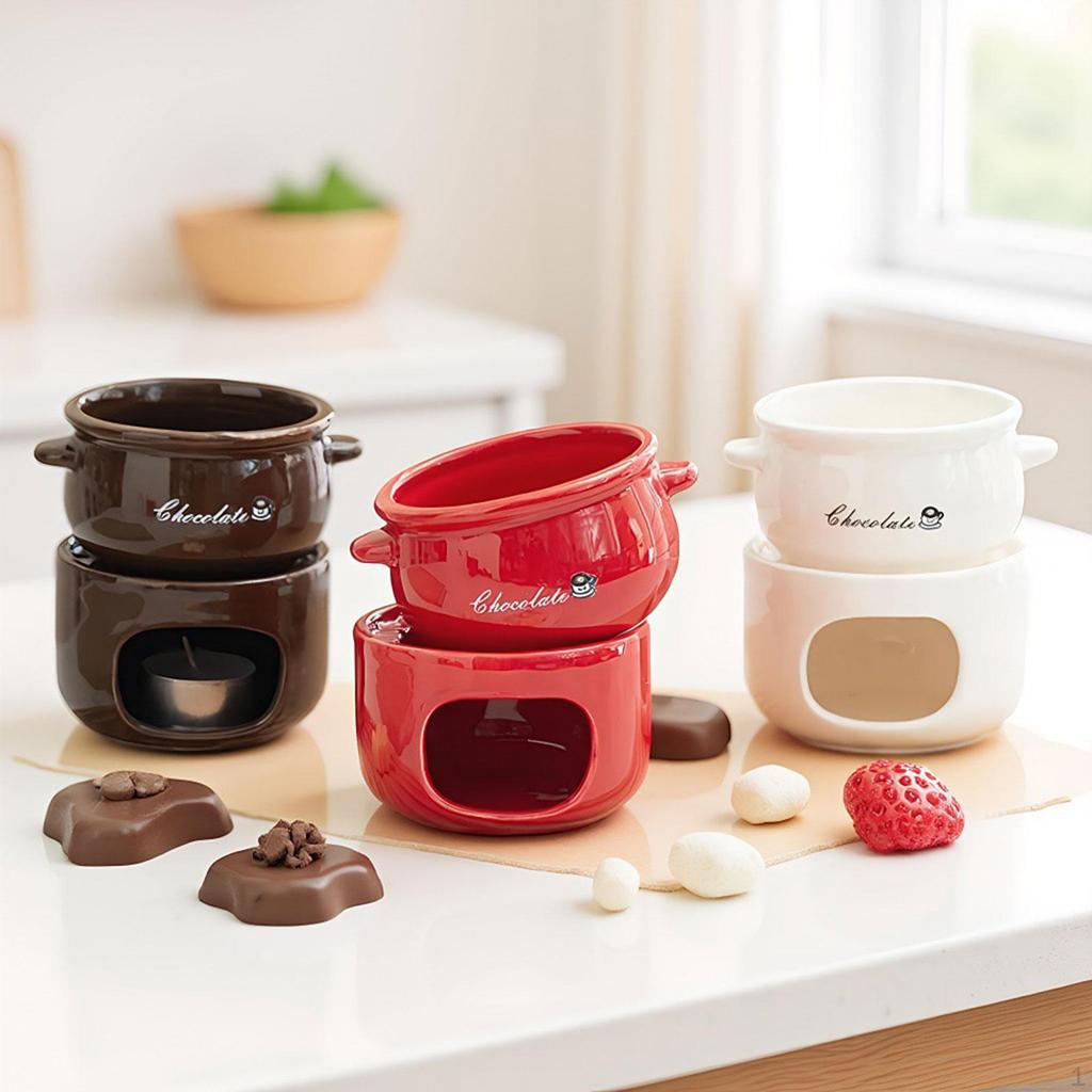 Tazza per Fonduta al Cioccolato Accessori Ceramica Elettrodomestici da Cucina Multifunzione per Caramelle