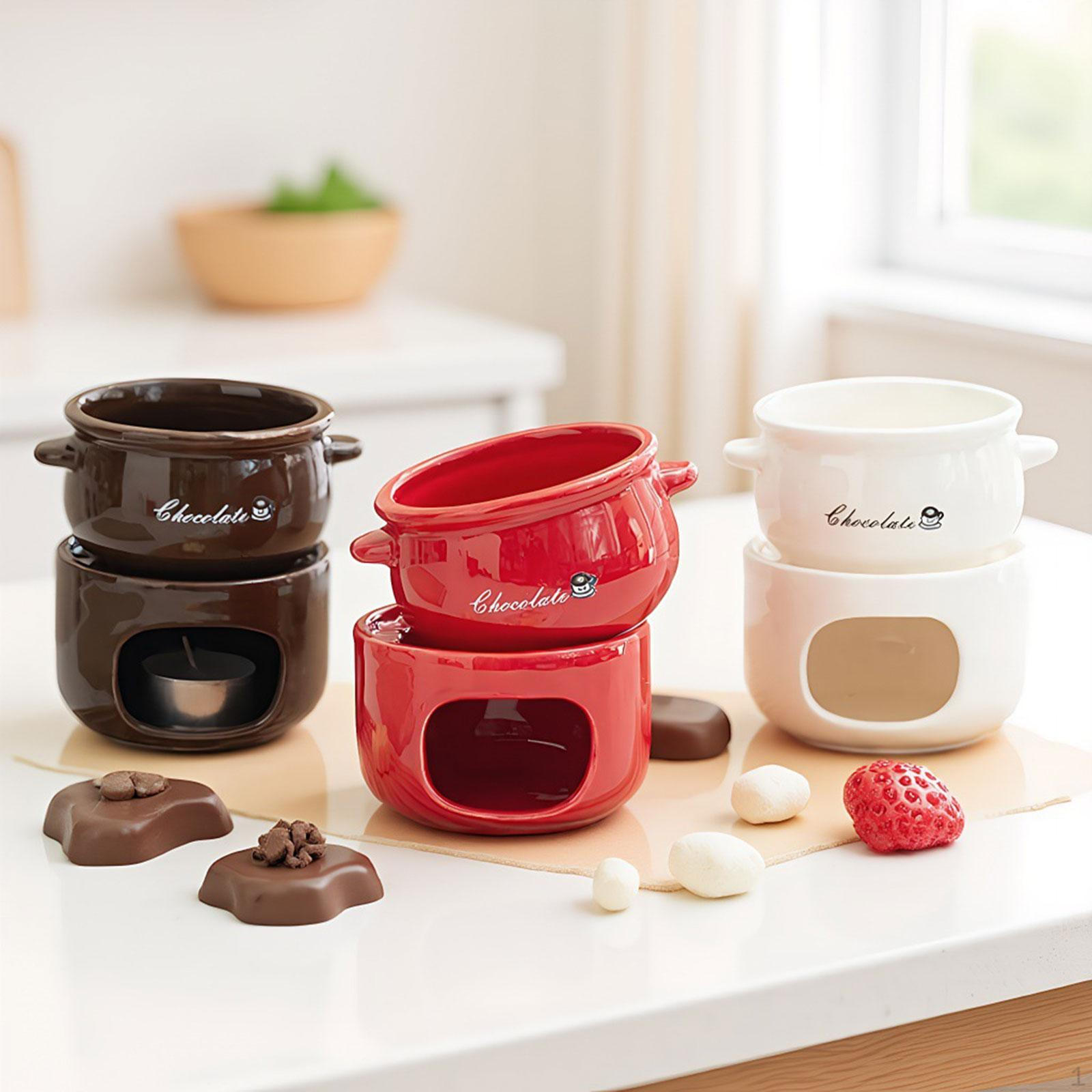 Chocolate Fondue Mug Accessories Ceramic Multi Functional Kitchen Appliances for Candy