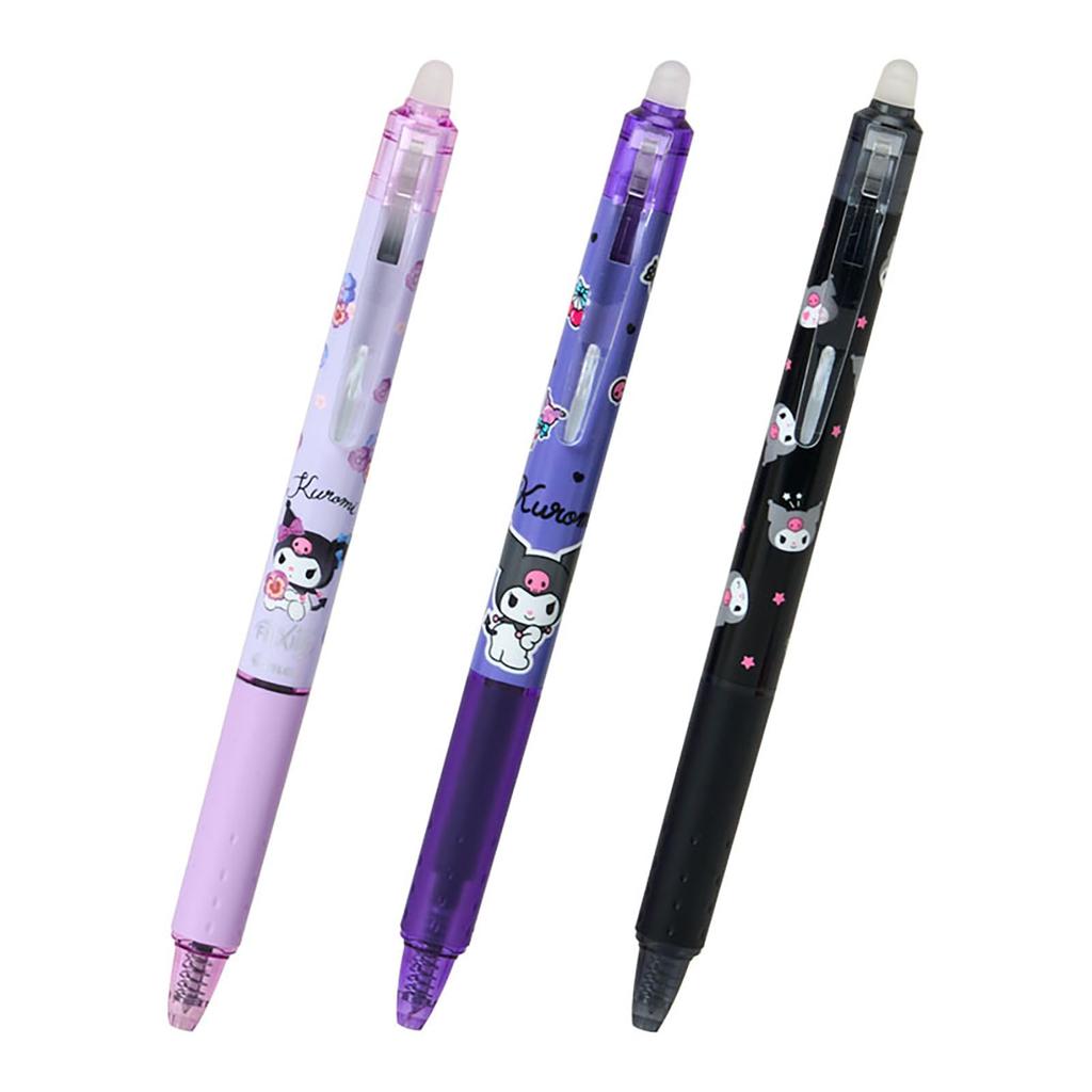 Sanrio FriXion Ball Knock of Kuromi Ball Knock 770850 (Set 3), Polycarbonate, 0.5mm Diameter, Black, Type,