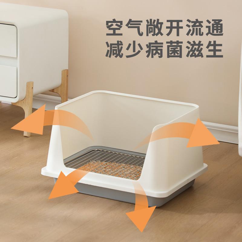 High Fence Anti-urine Splash Dog Toilet Stainless Steel Grid Anti-stepping Shit Medium and Small Dog Toilet Pet Litter Basin