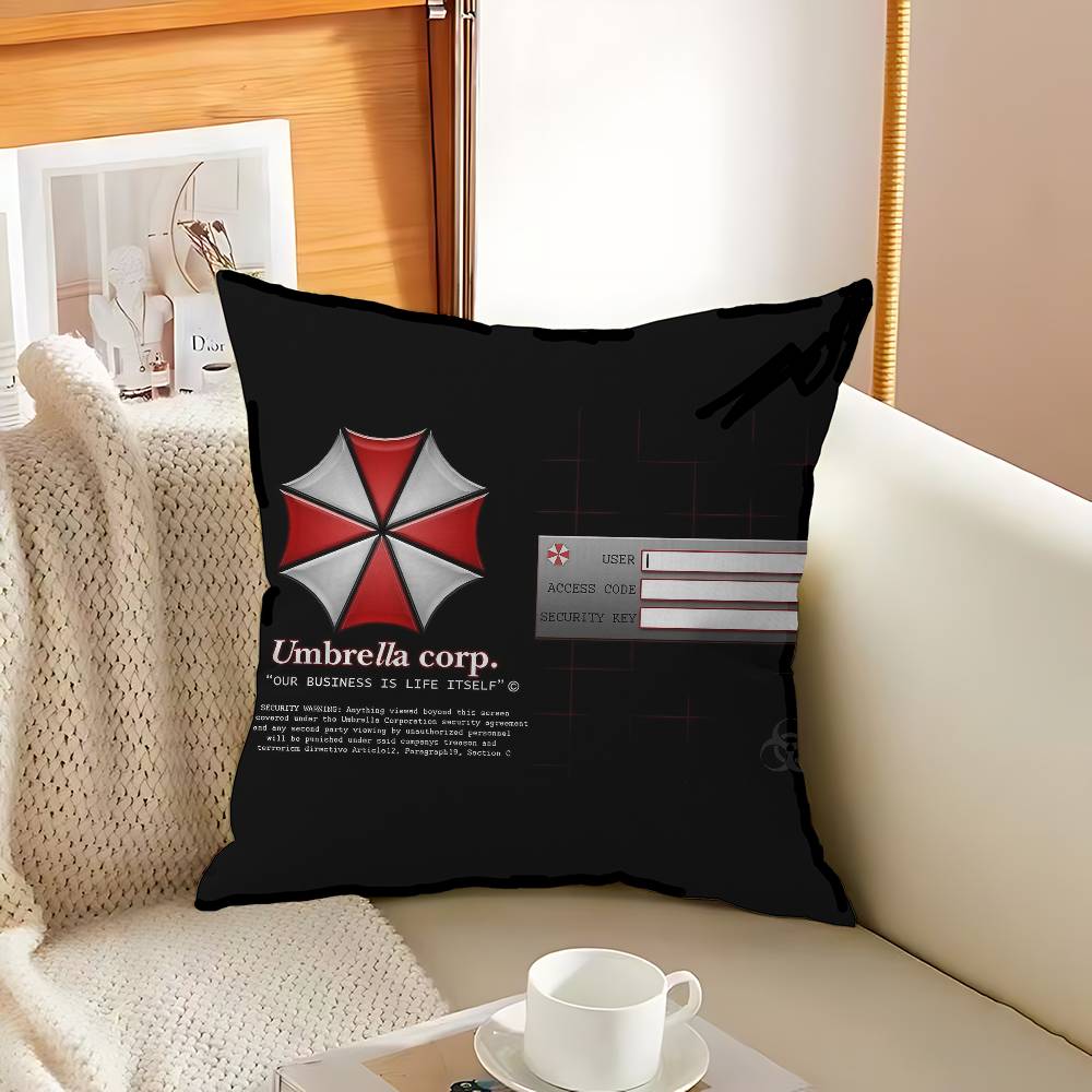 EVILS RRESIDENT GAME Pillow Covers Cartoon Sofa Decorative Home Doublesided Printing Short Plush Cute Cushion Cover