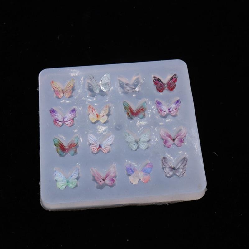 DIY Small for Butterfly Shape Hairpin Silicone Epoxy Mold DIY Keychain Pendant Jewelry Crafting Mould for Valentine Gift