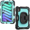 For iPad Mini 7 6 2025, Military Grade Shockproof Silicone Cover with 360 Folding Handle Grip + Handle Shoulder Strap