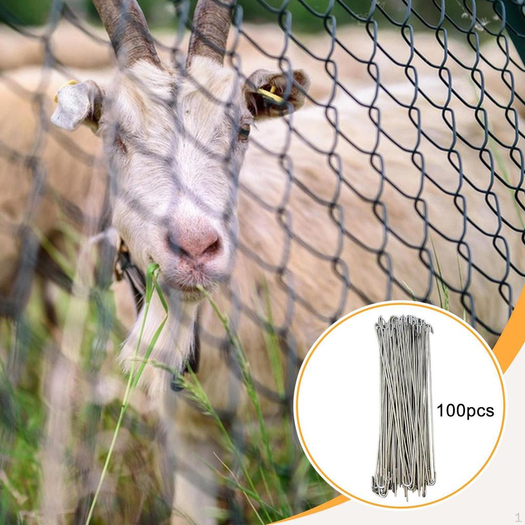 100 Chain Link Fence Ties for Securing Slats in Garden