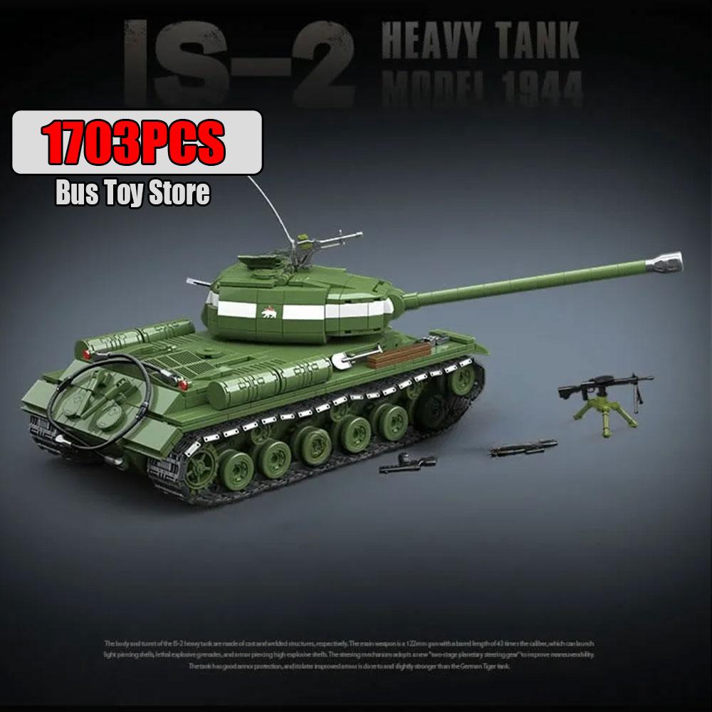 IS-2 Heavy Tank 1944 Tank Models Educational Models Building Blocks Large tank Diy Bricks Toys Assembly Toy Set Birthday Gifts