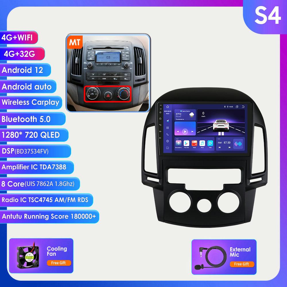 2din Android Autoradio pentru Hyundai I30 Auto Manual 2006-2012 AT MT Radio Auto Multimedia Video Player GPS Nav Unitate Principală Carplay 4G Ecran inteligent