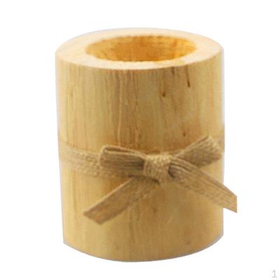 Suporte de Velas de Madeira com Design de Pilar Retrô Castiçal Decoração de Festa de Casamento