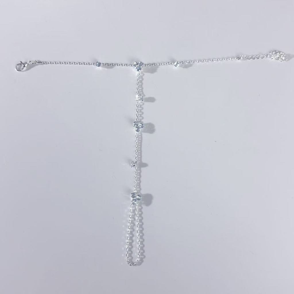 

Geometric Zirconia Adjustable Bracelet For Women Fashion Jewelry Gift Idea срібний
