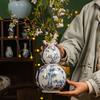 Ceramic Vase Chinese Blue and White Porcelain Gourd Pot Flower Arrangement Accessories Flower Vase Home Decoration Accessories
