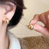 Women's Luxury Textured Metal Hoop Earrings - Versatile Niche Design