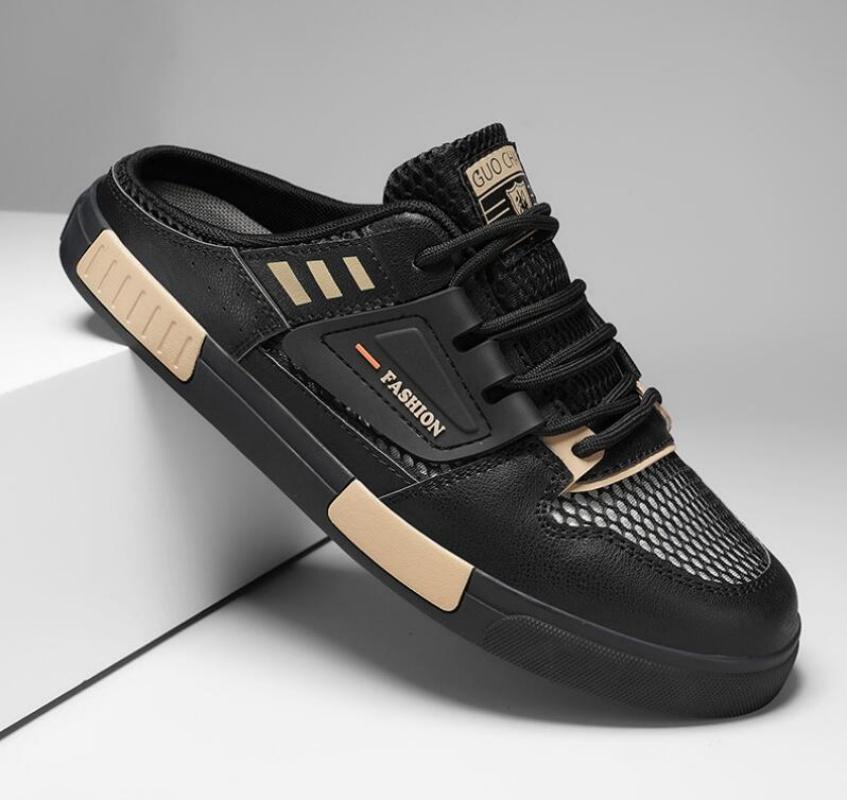 Hausschuhe für Herren Übergröße Herren Sneaker Sommer Mesh Atmungsaktiv Outdoor Lässig Strandschuhe für Herren Mode Halbschuhe
