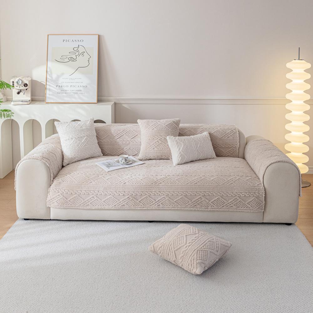 Winter New Autumn And Winter Plush Sofa Cover Living Room All-Inclusive Universal Sofa Towel Double-Sided Plush Cover Blanket