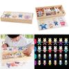 Wooden Childrens Toy With Little Rabbits Dress Up Puzzle For Learning And Play