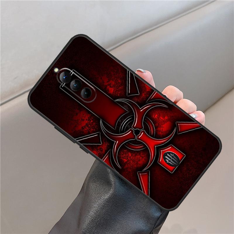 

Biohazard Symbol Case For ZTE Nubia Red Magic 11 10 9 8 8S 9S 10S Pro Plus 6S 7S 6 7 For RedMagic 10 Air Cover Red Magic 6Pro