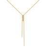 Niche Design Y-Shaped Stainless Steel Zircon Necklace, Versatile Women'S Jewelry Nc-2438