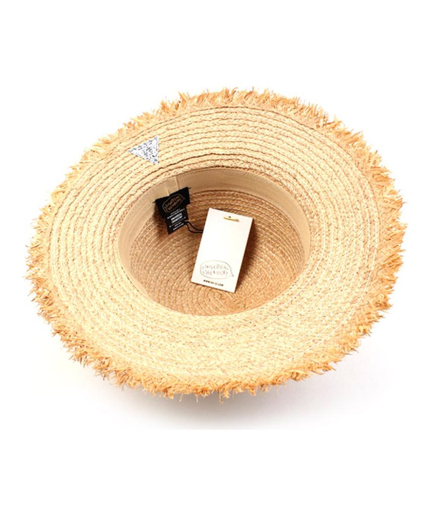 Yunibeosyeolkemiseuteuli Sv Metal Round Natural Raffia Hat Raffia Hat