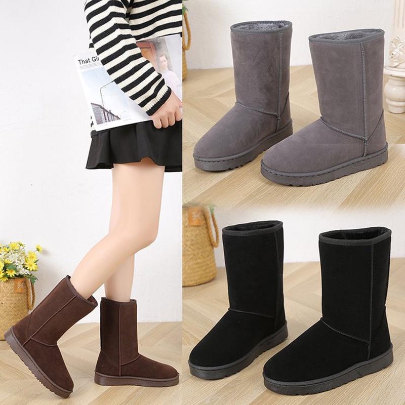 Elegant Ladies Womens Ella Mid Calf Snow Boots With Luxurious Faux Fur Lining