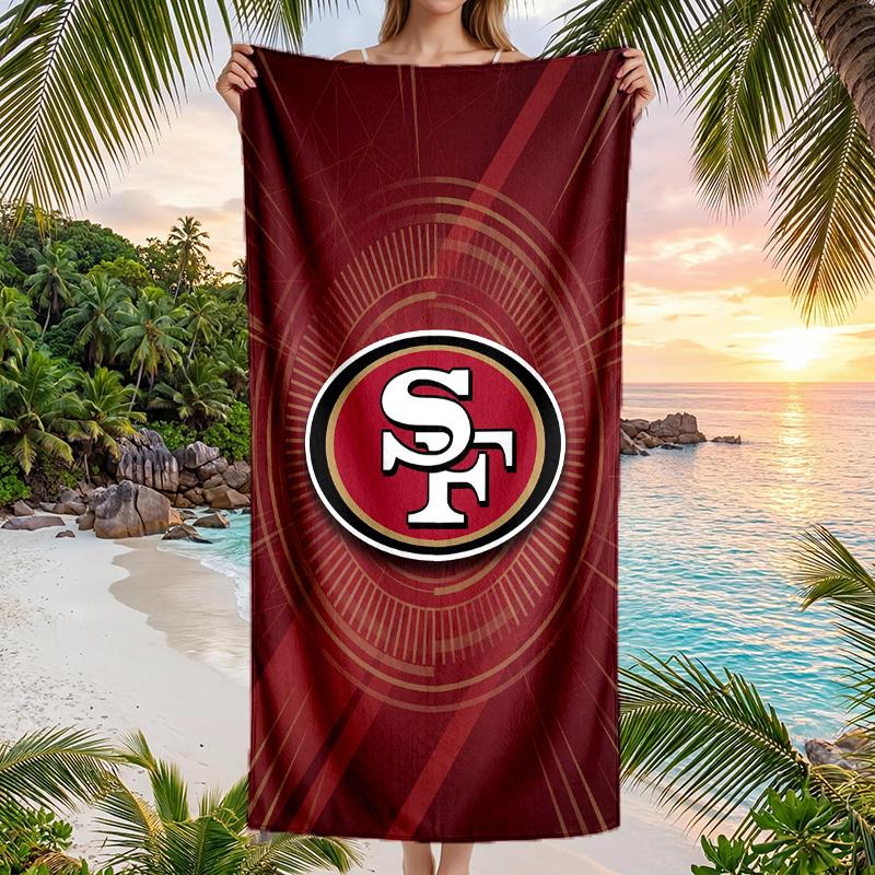 Asciugamano da Spiaggia alla Moda San Francisco 49ers Asciugamano Portatile Morbido ad Asciugatura Rapida per Nuoto Campeggio Vacanze