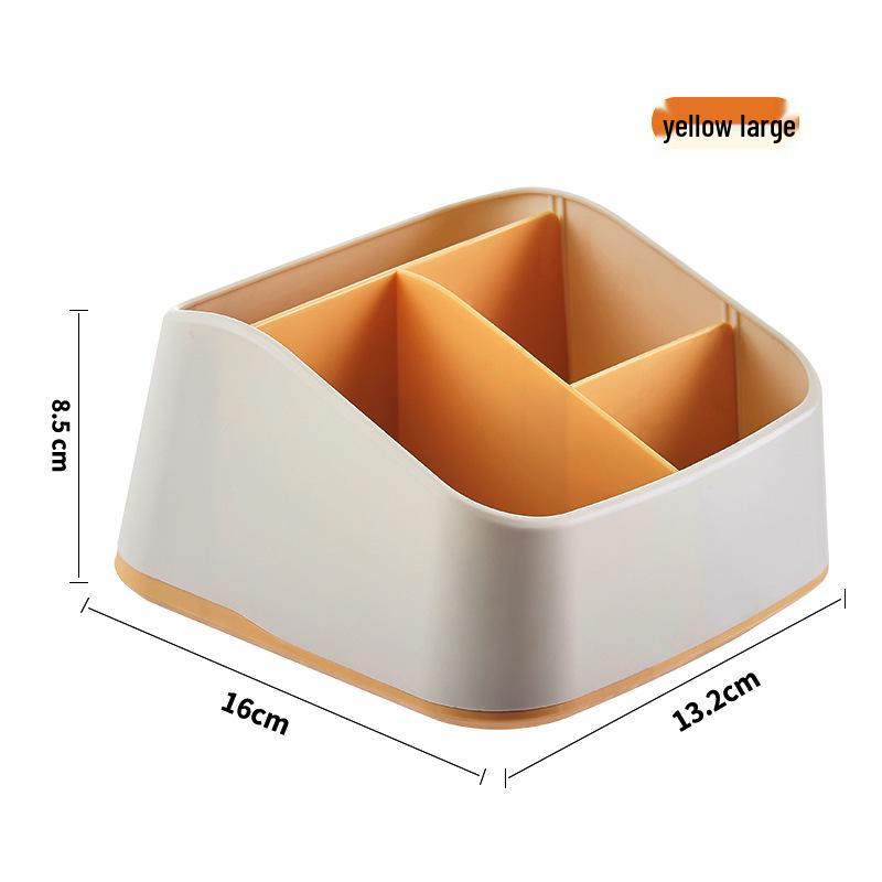 Desktop Stationery Organizer with Compartments for Markers, Paper Clips, Staples, Erasers, and Charging Cables