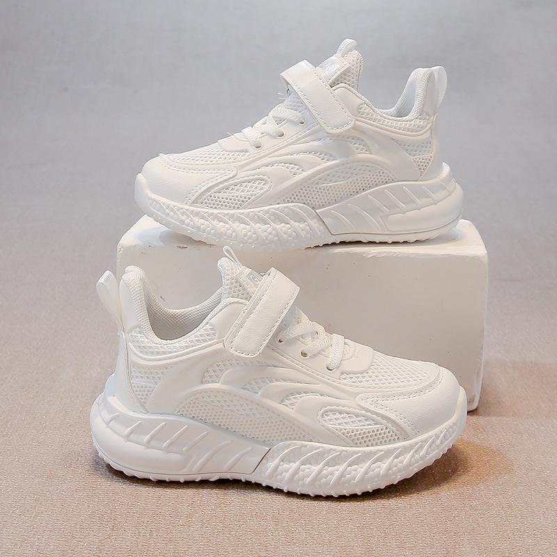

Children s Mesh Sports Shoes, New Spring Model, Soft Sole, Non-Slip, Breathable, Versatile Casual Dad Shoes for Older Kids 26Inner Length16.5CM белый
