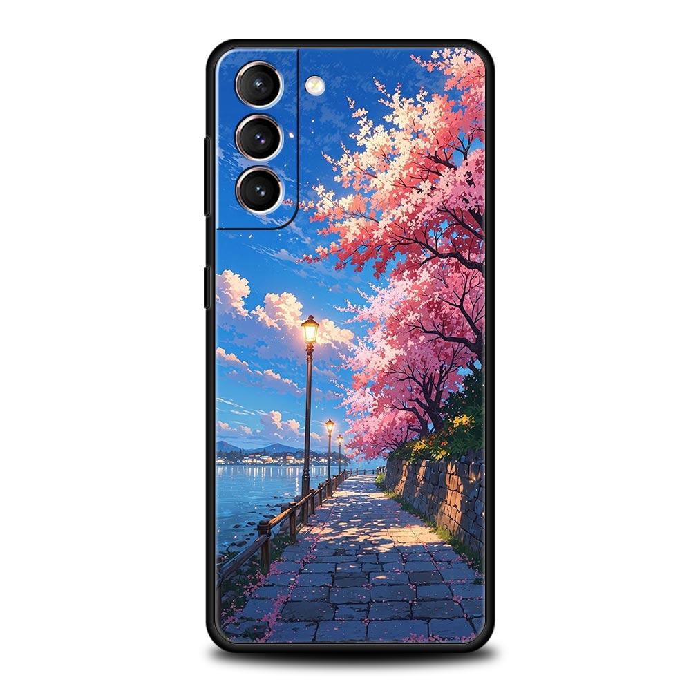 Landscape Japan Series Scenery Phone Case For Samsung Galaxy S25 S24 S23 S22 S20 Ultra S21 FE 5G S10 Plus S10E Soft TPU Cover