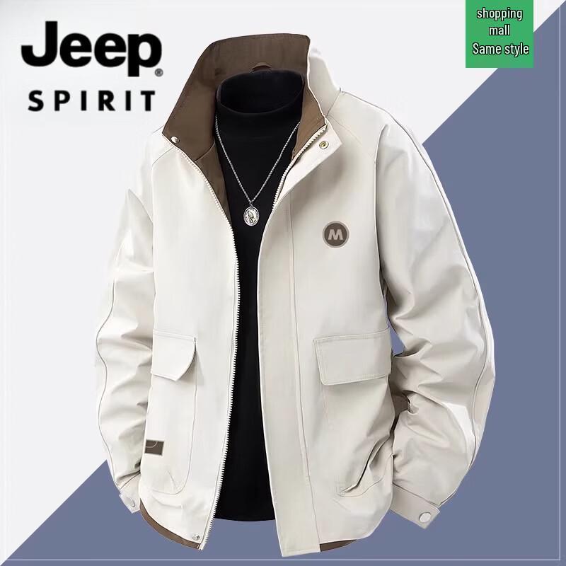 JEEP SPIRIT Men s Casual Stand-Collar Jacket L