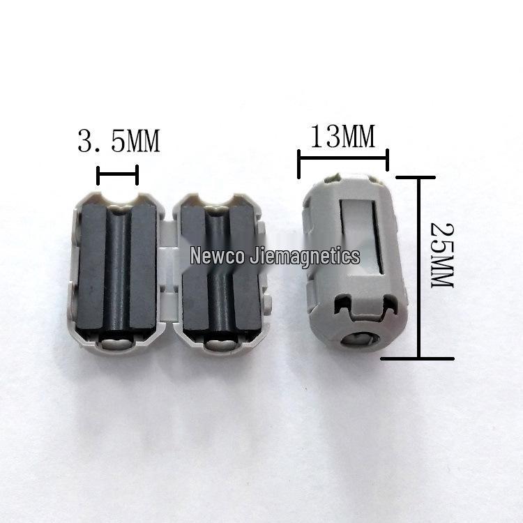 Anti-Interference Magnetic Ring Ferrite Core Snap-On EMC Nickel-Zinc Shield Filter