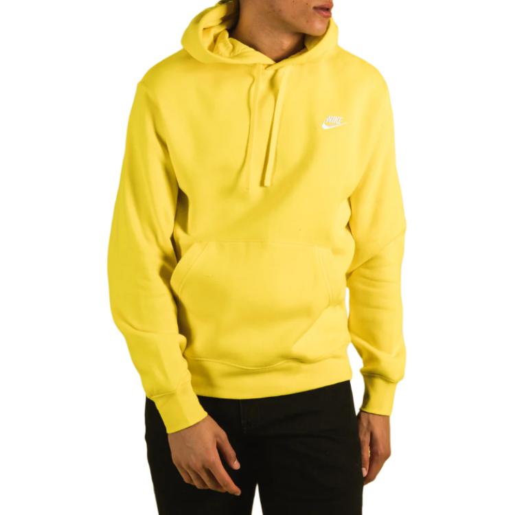 Nike Sweatshirts Men's Yellow Hooded Moderate Regular BV2654-731