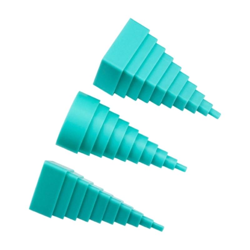 Jewelry Wire Forming Tool Set with 3 ABS Plastic Mandrels, Graduated Shaping Surfaces, and Open Hollow Bases for Crafts