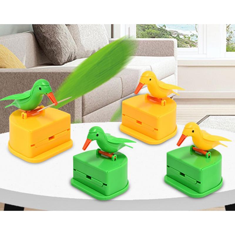 1Pc Creative Cute Toothpick  Automatic Bird Toothpick Box