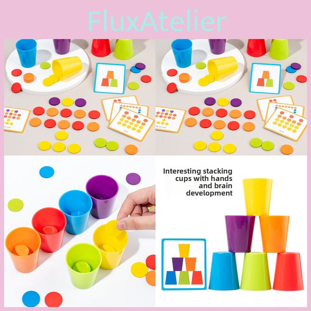 Classification Color Cup Overlapping Game Children Puzzle Toy For Motor Skills