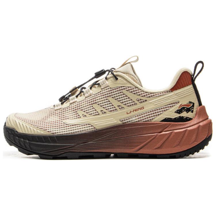 

Новые мужские треккинговые кроссовки LiNing с низким верхом, против скольжения и износостойкие, бежево-коричневые AHTV003-1 42