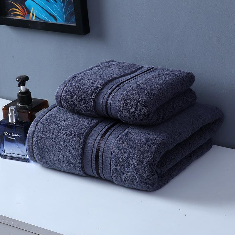 

Pure Cotton Thickened Bath & Face Towel Set - Soft, Skin-Friendly, Enlarged for Adults Face Towel: 34*76 cm / Bath Towel: 70*150 cm