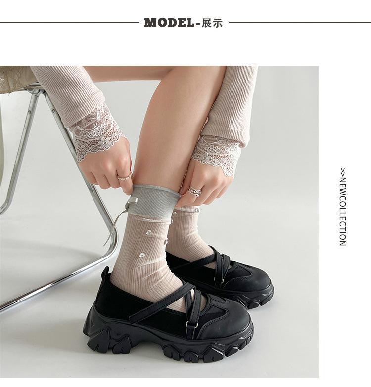 Fashion trend black round head shallow mouth platform single shoes women's summer 2025 new models with skirts to increase the height of Mary Jane shoe