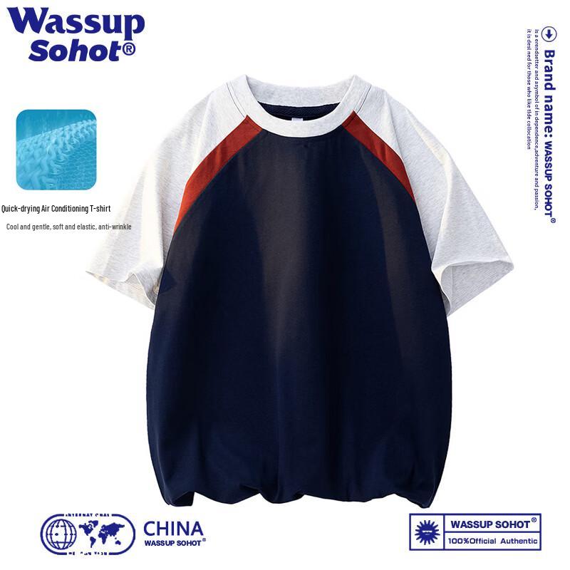 Wassup Sohot Men s Color-block Short-Sleeve T-shirt S